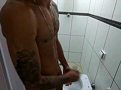 Gabriel victor gets bareback orgasm outdoors