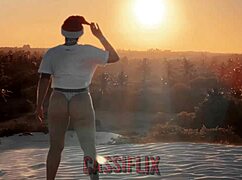 He catches mommy Noel masturbating and makes her orgasm outdoors