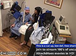 eliza shields moans with hitachi wand in medical test