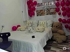 Colombian Camgirl With Big Tits Fingers Her Shaved Pussy