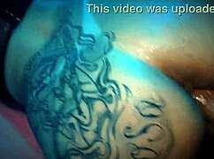 In the dark corner, she gives a blowjob to his big cock, no one catches them