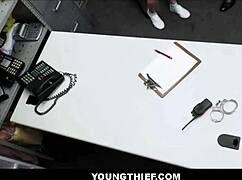 Petite 18+ Teen Shoplifter Reese Robbins Caught and Fucked by Guard!