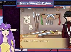 Avatar Trainer Gives Royal Handjob to Monster