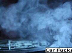 Hot gothic vampire dani in solo pose