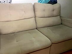 mary jhuana cums hidden on home sofa secretly