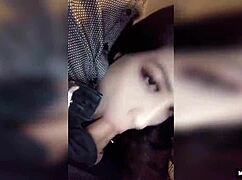 My ex shoots cum inside my mouth again during blowjob.