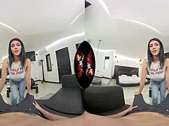 Sexy latina babe with cute face and ass in 5k vr reality