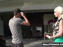 Naughty Natasha with big tits bosses around in Realitykings scene.