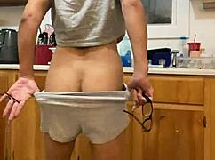 anna maria, mature latina pornstar, dances and does dishes with big tits