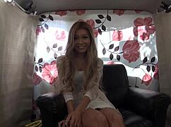 Japanese babe detoxes pussy with vibe in see-through panties