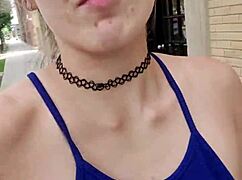 Fitness session with blonde Electra Rayne turns teasing.