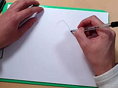 Sketching Two Beautiful Sexy Girls With A Ballpoint Pen