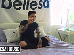 Leigh raven and nikki hearts passionately lick and finger each other's shaved pussy