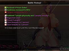 White prison guard tries bbc in hentai game part three