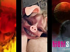 Look at this mature blonde! She plays like a young 18+ slut sucking homemade blowjob!