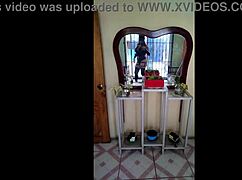 Cleaning lady wears sexy suit to attract subscribers in amateur porn