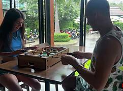 Step Sister Lost the Game and Had to Go Outside with Cum on Her Face - Cumwalk!