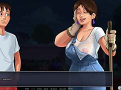 Summertime Saga 53: Intense Roleplay With Neighbor's Amazing Tits. Big Ass Teen And Milf In Game.