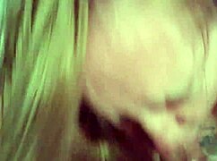 Afternoon blowjob with swallow and cum on big cock