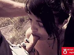 Gothic Teen Doreen Sucks Dick Hard on DatingBaron.com with Wild European Flair!