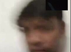 Indian guy masturbates his cock