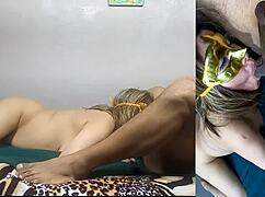 My Stepbrother Was So Turned On When I Put the Condom On With My Mouth, He Couldn’t Hold Back and Burst!