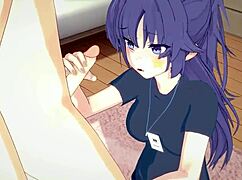 blue archive yuuka thicc thigh 3d hentai 😍