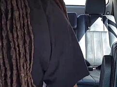 she spreads her brown thick legs wide for bbc in the parking lot, homemade milf action