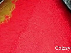 Big black cock in room licking shaved pussy