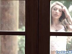 toelicked lesbian scissors gently with teen 18+