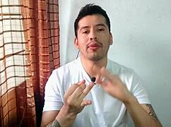 Gay daddy dominates with his thick 20cm monster cock