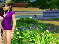 two lesbians are licking pussy in the park