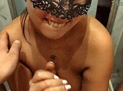 gimme that sloopy blowjob in the toilet, cum on perfect tits