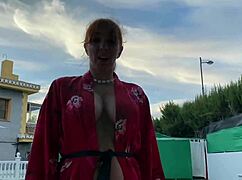 this busty latina sucks me off at the pool while our friend watches