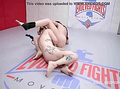 i watch kaiia eve and kyra rose wrestling with strapon.