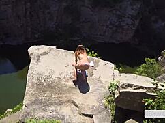 wild public banging on a canyon cliff with mia bandini