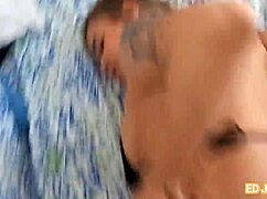 intriguing beach scene with novinha in red and sheer outfit