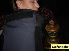 Horny blonde cop Whitney OC sucks JMac’s big cock, craving it deep in her wet pussy