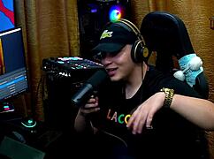 dani motta flashes natural tits, presenter gets hard.