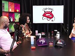 Beautiful Melissa Leal in sheer red see-through lingerie