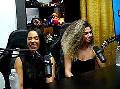 dani motta flashes natural tits, presenter gets hard.