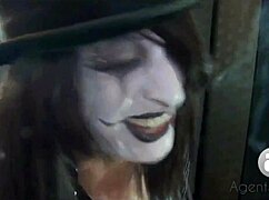 Goth Girl Shows Off Her Smoking Style