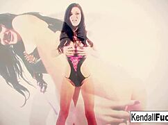 Kendall Performs a Teasing Act with Fetish Elements