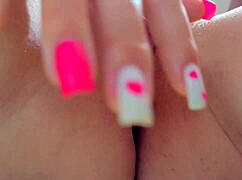 Wow, young pussy of horny cutie gets wild orgasm from fingers!