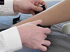 harmony gets bound, vibed, and filled with cum in bondage play