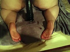 HUGE ASS BBW RIDES HUGE DILDO