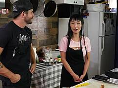 Marica Hase Boldly Inserts Eel Into Her Tight Ass