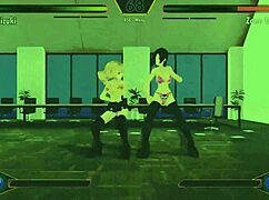 Horny gaming session turns wild with hentai fighter action. Watch h3video1 for epic moves!