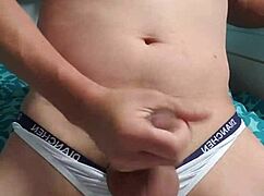 Hey, check this gay boy jerking in underwear, wild stuff!