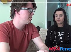 Young beauty gets cum on face from fake producer in reality